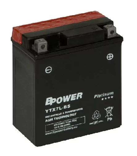 BPOWER PLATINUM 6Ah 110A 12V YTX7L-BS (AGM)