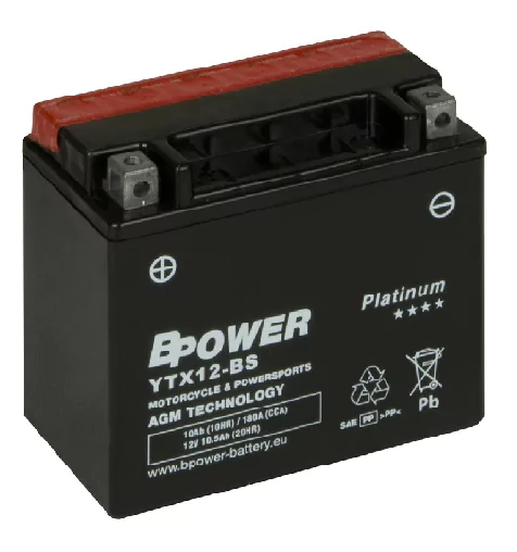 BPOWER PLATINUM 10Ah 180A 12V YTX12-BS (AGM)