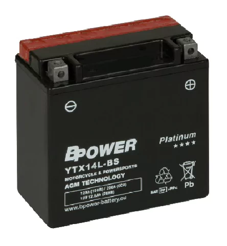 BPOWER PLATINUM 12Ah 200A 12V YTX14L-BS (AGM)