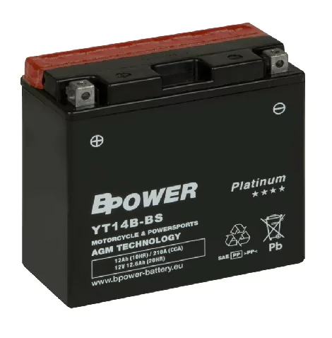 BPOWER PLATINUM 12Ah 210A 12V YT14B-BS (AGM)