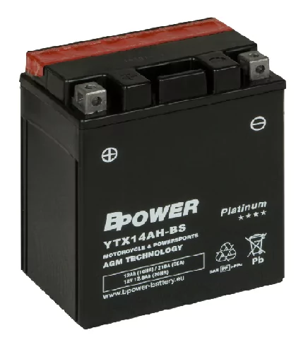 BPOWER PLATINUM 12Ah 210A 12V YTX14AH-BS (AGM)