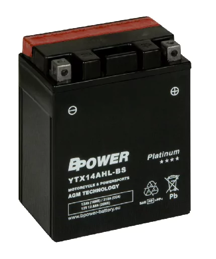 BPOWER PLATINUM 12Ah 210A 12V YTX14AHL-BS (AGM)