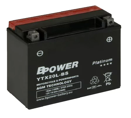 BPOWER PLATINUM 18Ah 270A 12V YTX20L-BS (AGM)