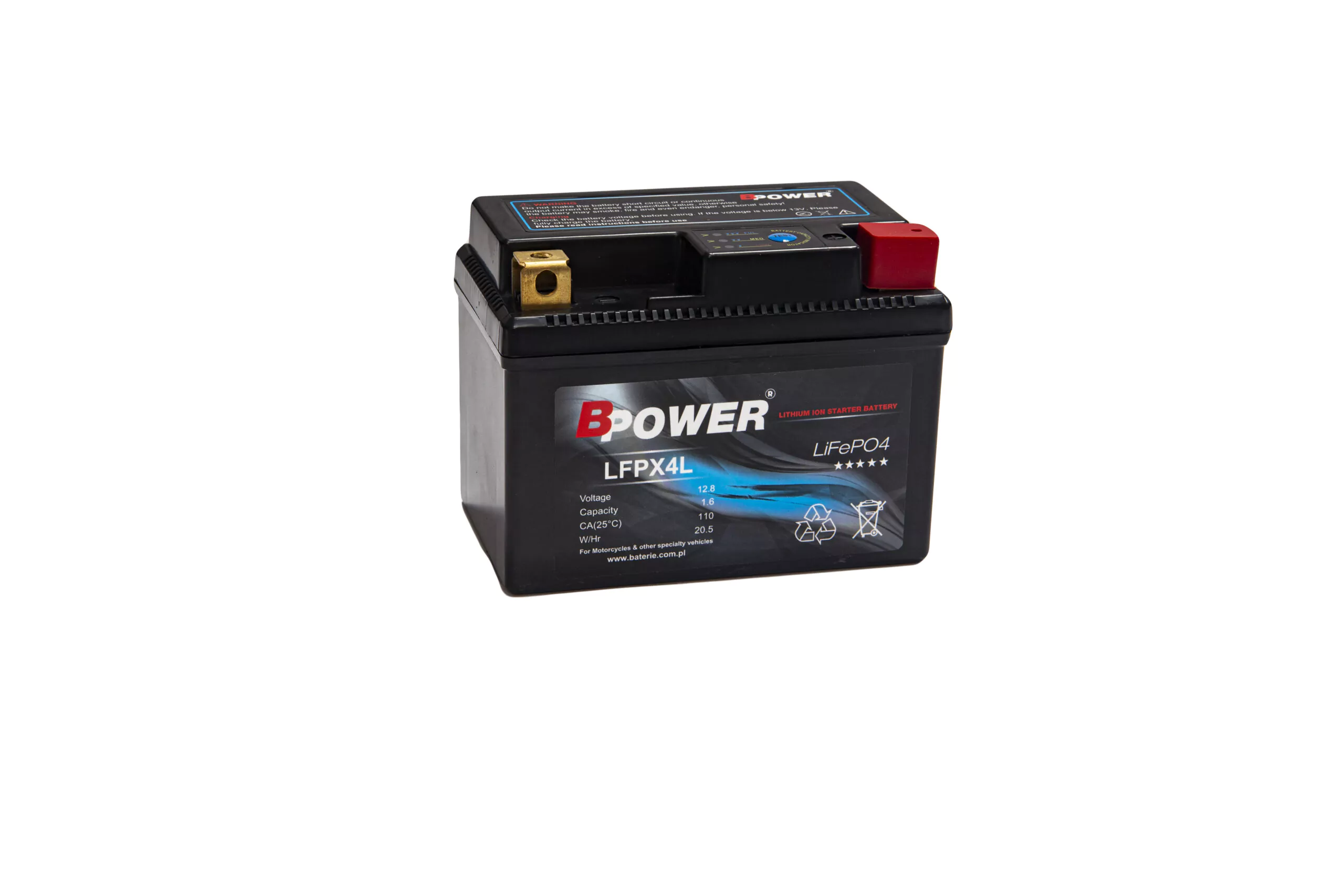 BPOWER LiFePO4 1,6Ah 110A 12,8V LFPX4L
