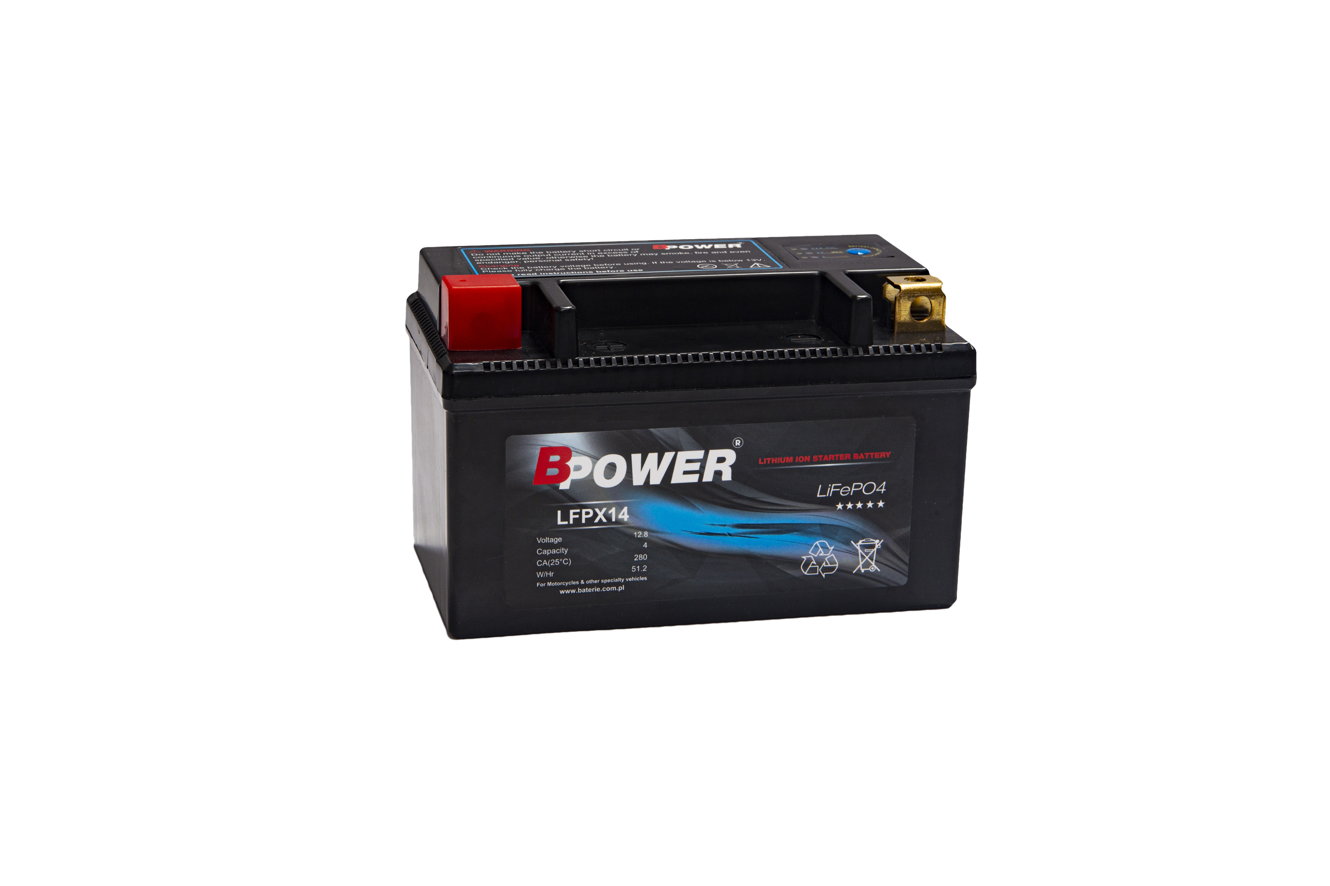 BPOWER LiFePO4 4Ah 280A 12,8V LFPX14