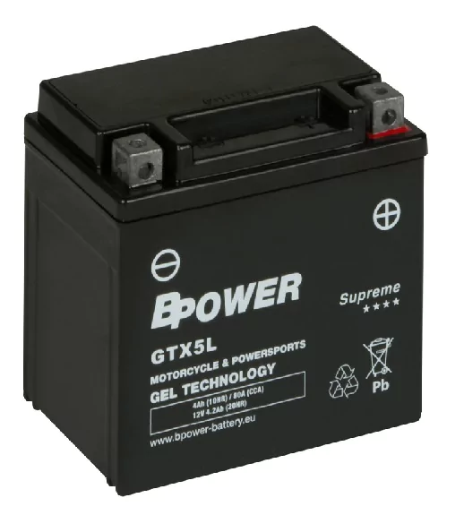 BPOWER SUPREME 4Ah 80A 12V P+ WC GTX5L (GEL)