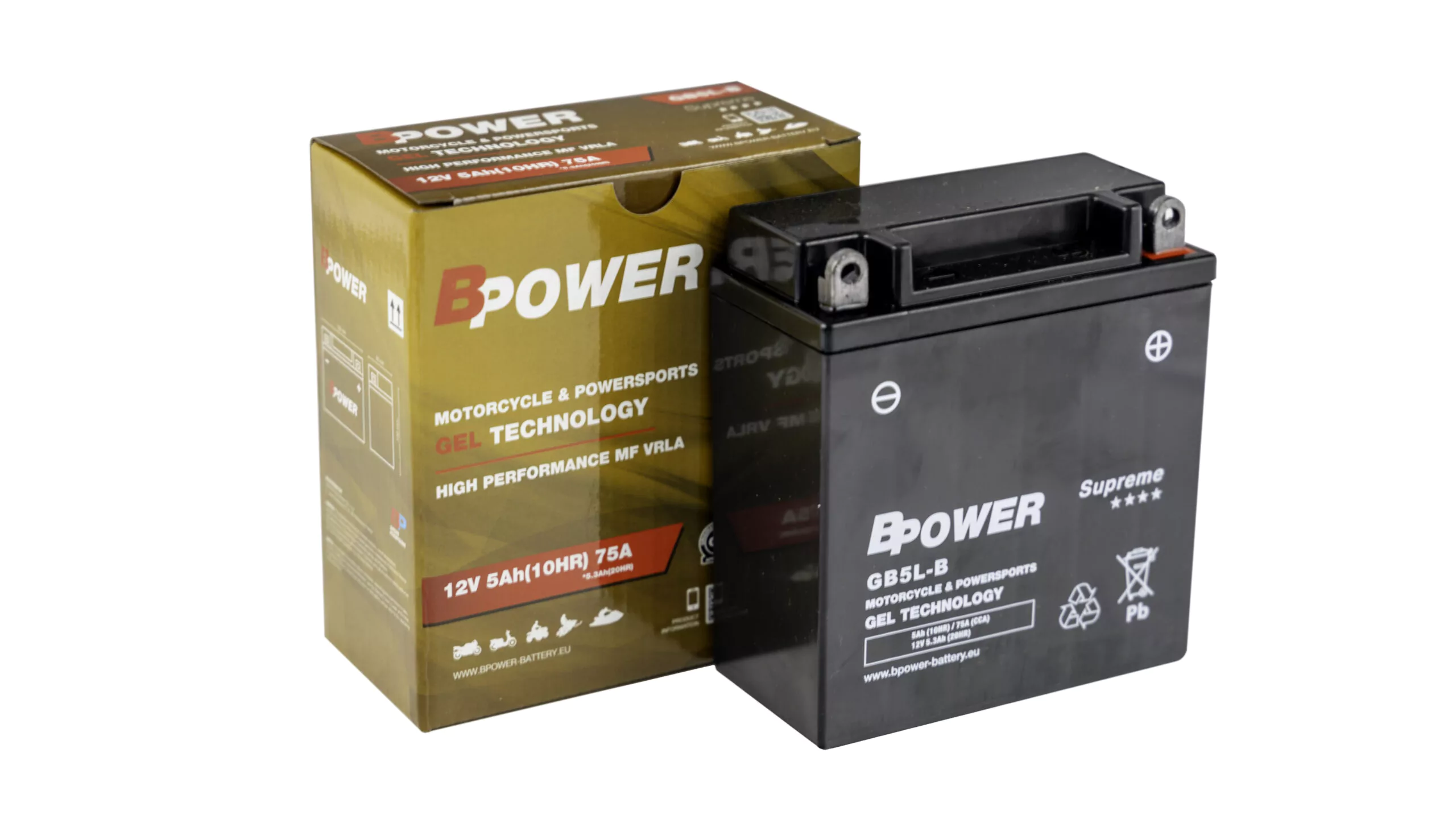 BPOWER SUPREME 5Ah 75A 12V P+ GB5L-B