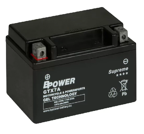 BPOWER SUPREME 6Ah 110A 12V L+ WC GTX7A (GEL)