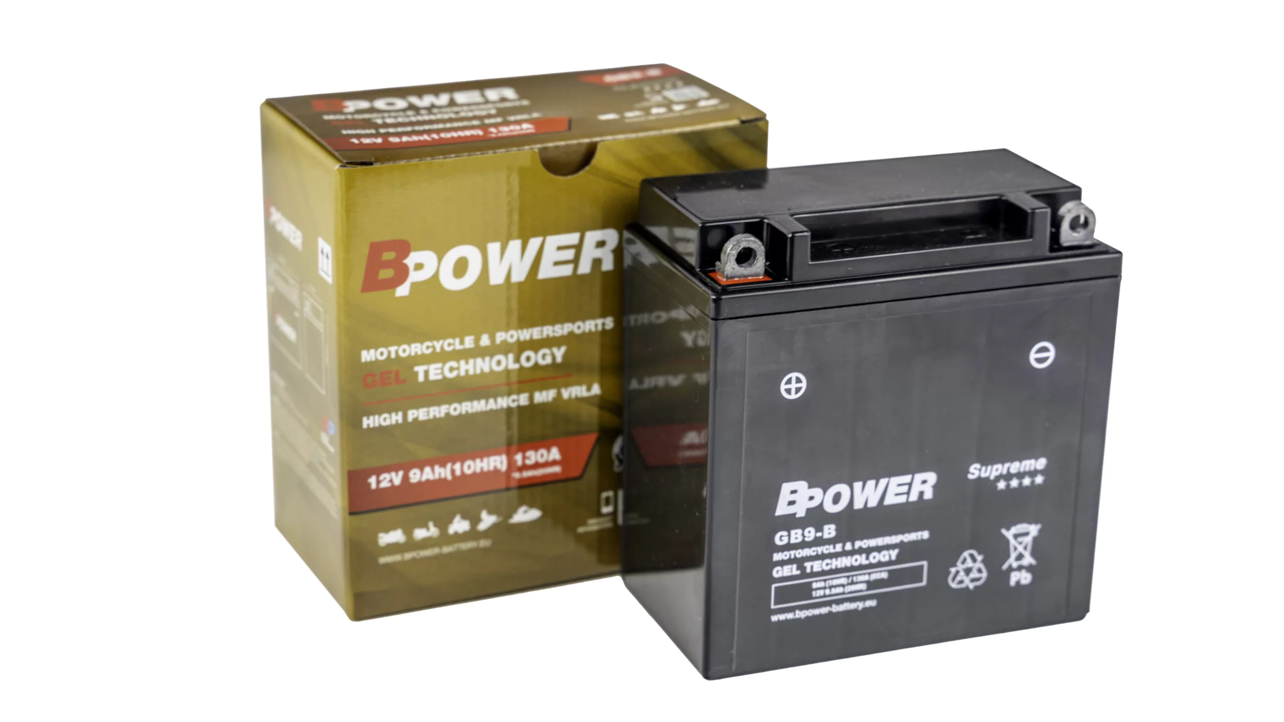 BPOWER SUPREME 9Ah 130A 12V L+GB9-B
