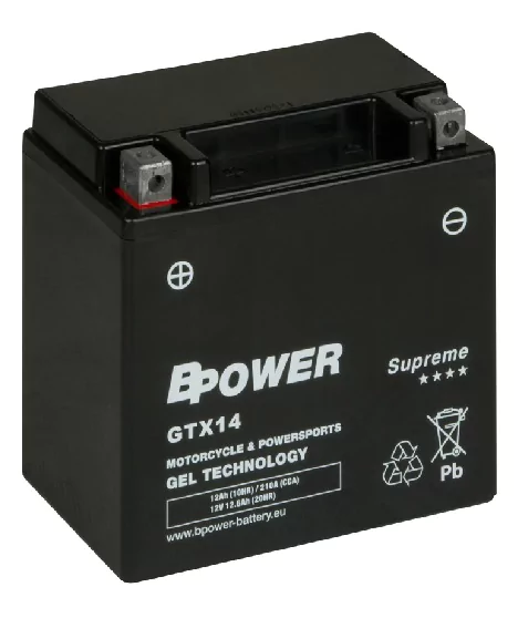 BPOWER SUPREME 12Ah 210A 12V L+ WC GTX14 (GEL)