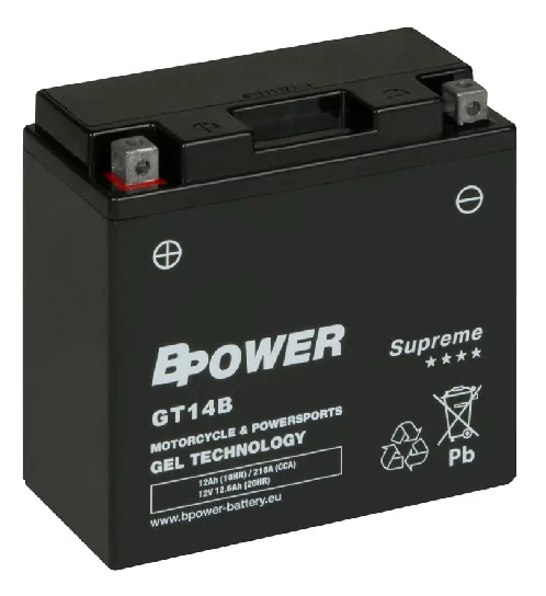 BPOWER SUPREME 12Ah 210A 12V L+ WC GT14B (GEL)