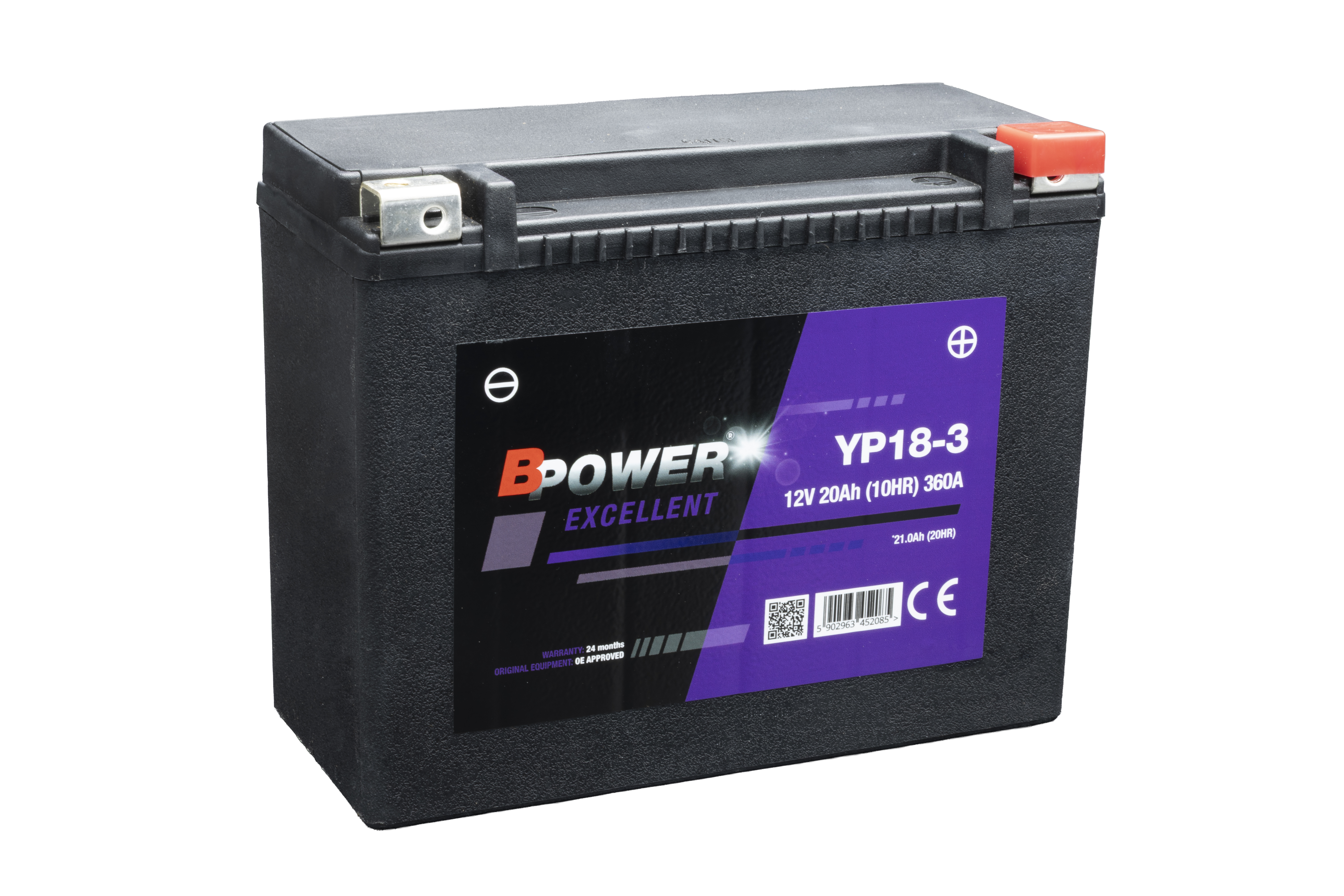 BPOWER EXCELLENT 20Ah 360A 12V P+ WC YP18-3 (AGM)