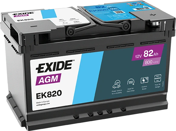 EXIDE AGM 12V 82Ah 800A Start-Stop EK820