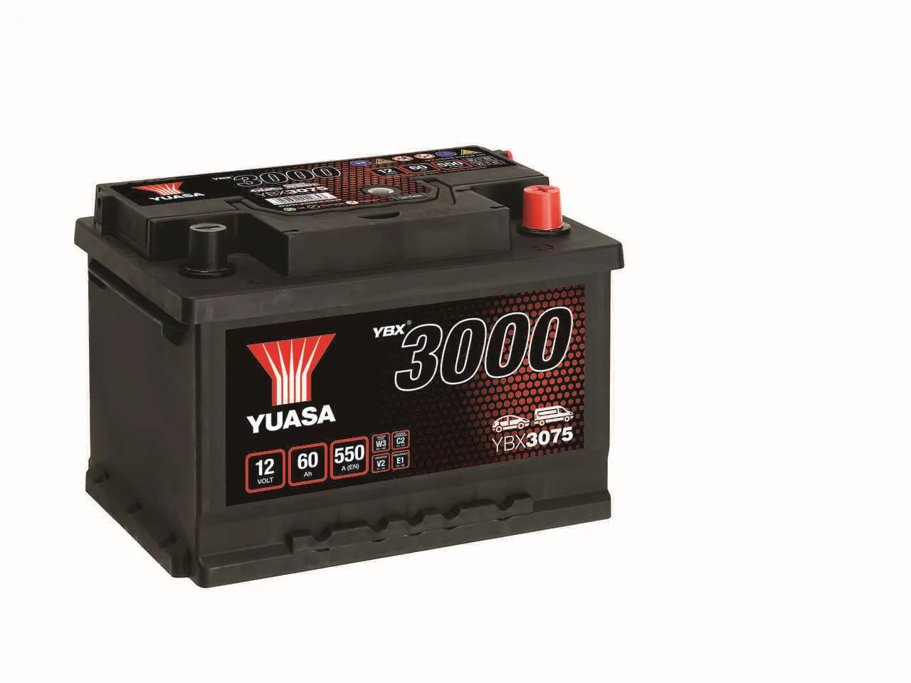 Yuasa YBX3075 12V 60Ah 550A