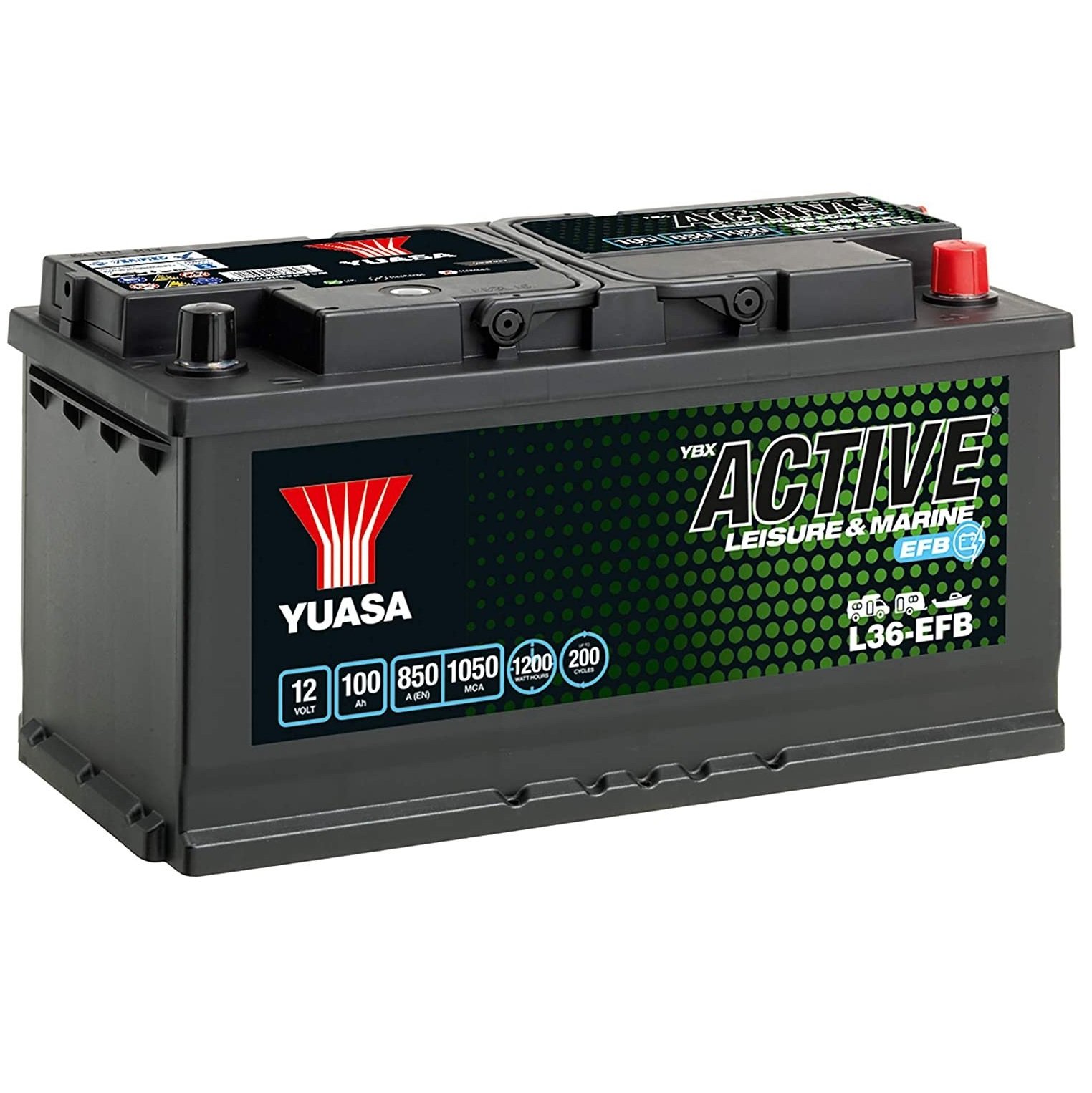 Yuasa YBX Active 12V 100Ah 850A L36-EFB