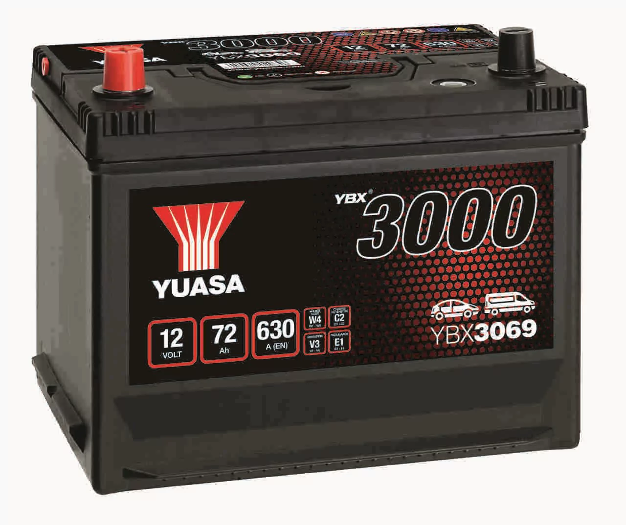 Yuasa YBX3069 12V 72Ah 630A