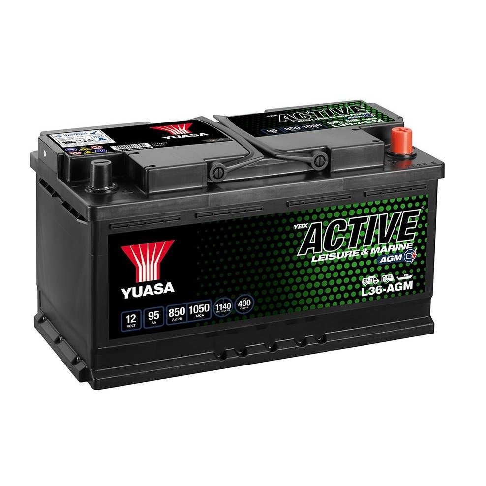 Yuasa YBX Active 12V 95Ah 850A L36-AGM