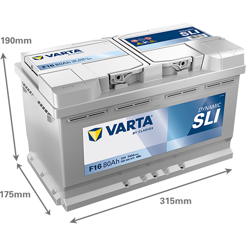Varta DYNAMIC SLI 12V 80Ah 740A 580400074 F16