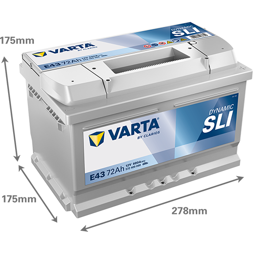 Varta DYNAMIC SLI 12V 72Ah 680A 572409068 E43