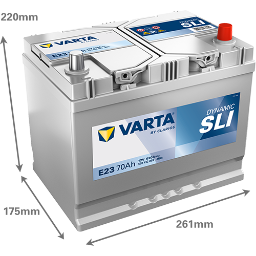 Varta DYNAMIC SLI 12V 70Ah 630A 570412063 E23
