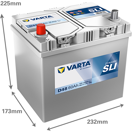 Varta DYNAMIC SLI 12V 60Ah 540A 560411054 D48