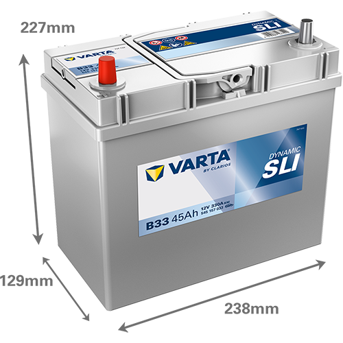 Varta DYNAMIC SLI 12V 45Ah 330A 545157033 B33