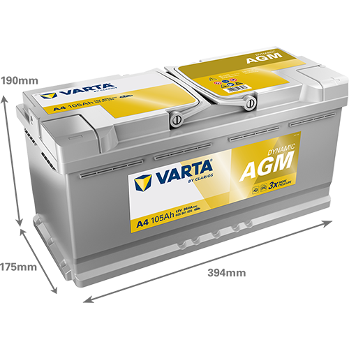 Varta DYNAMIC AGM 12V 105Ah 950A 605901095 A4