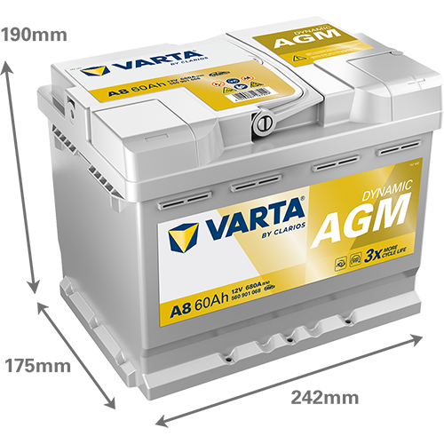 Varta DYNAMIC AGM 12V 60Ah 680A 560901068 A8