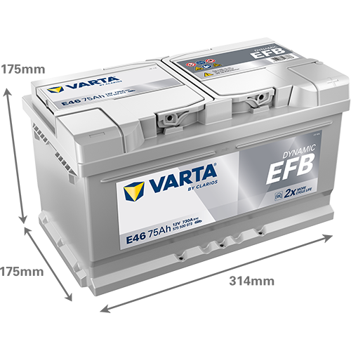 Varta DYNAMIC EFB 12V 75Ah 730A 575500073 E46