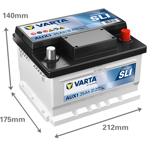 Varta DYNAMIC AUX 12V 35Ah 520A 535106052 AUX1