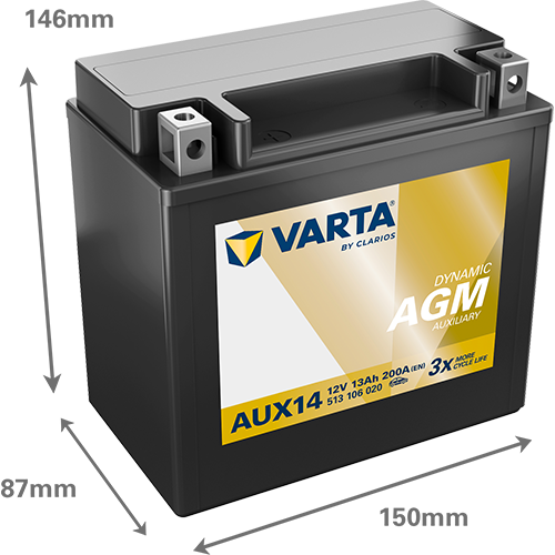 Varta DYNAMIC AUX 12V 13Ah 200A 513106020 AUX14