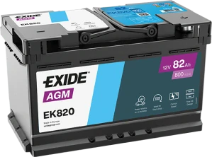 EXIDE AGM 12V 82Ah 800A Start-Stop EK820