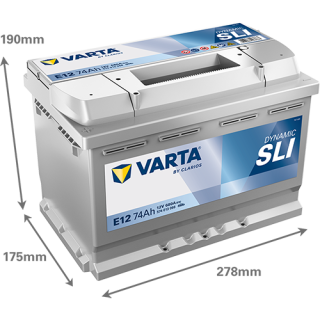 Varta DYNAMIC SLI 12V 74Ah 680A 574013068 E12