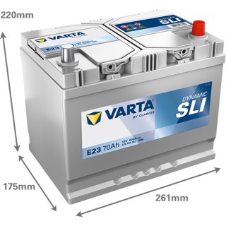 Varta DYNAMIC SLI 12V 70Ah 630A 570412063 E23