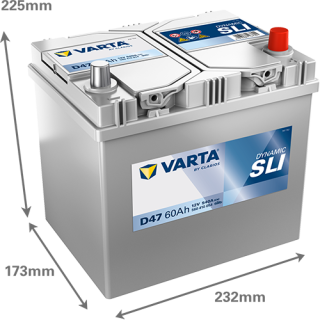 Varta DYNAMIC SLI 12V 60Ah 540A 560410054 D47