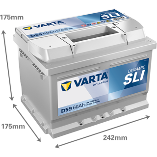 Varta DYNAMIC SLI 12V 60Ah 540A 560409054 D59