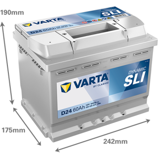 Varta DYNAMIC SLI 12V 60Ah 540A 560408054 D24