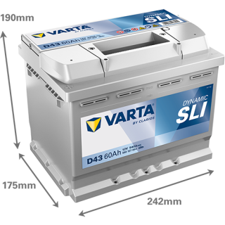 Varta DYNAMIC SLI 12V 60Ah 540A 560127054 D43