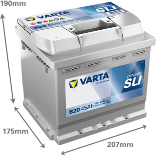 Varta DYNAMIC SLI 12V 45Ah 400A 545413040 B20