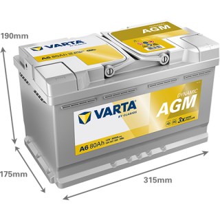 Varta DYNAMIC AGM 12V 80Ah 800A 580901080 A6
