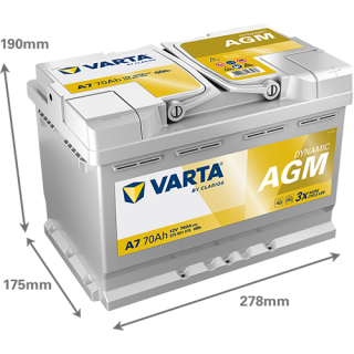 Varta DYNAMIC AGM 12V 70Ah 760A 570901076 A7