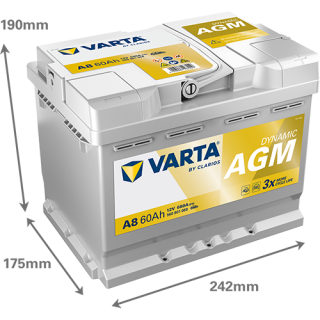 Varta DYNAMIC AGM 12V 60Ah 680A 560901068 A8
