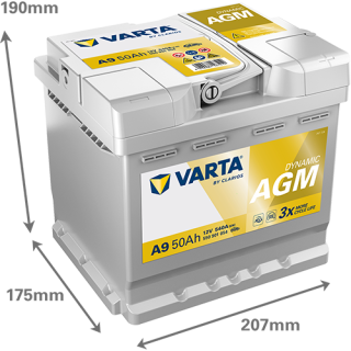 Varta DYNAMIC AGM 12V 50Ah 540A 550901054 A9