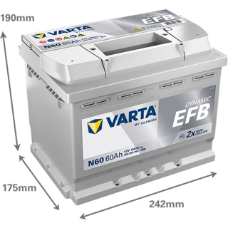 Varta DYNAMIC EFB 12V 60Ah 640A 560500064 N60